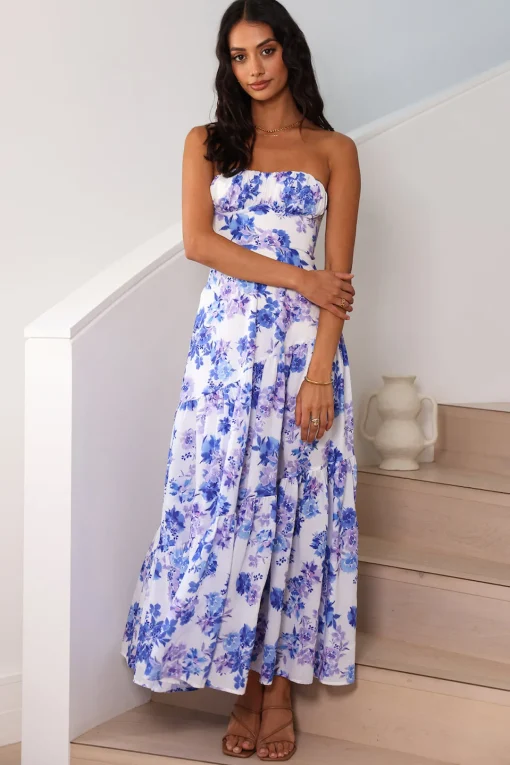 Among The Branches Maxi Dress Blue