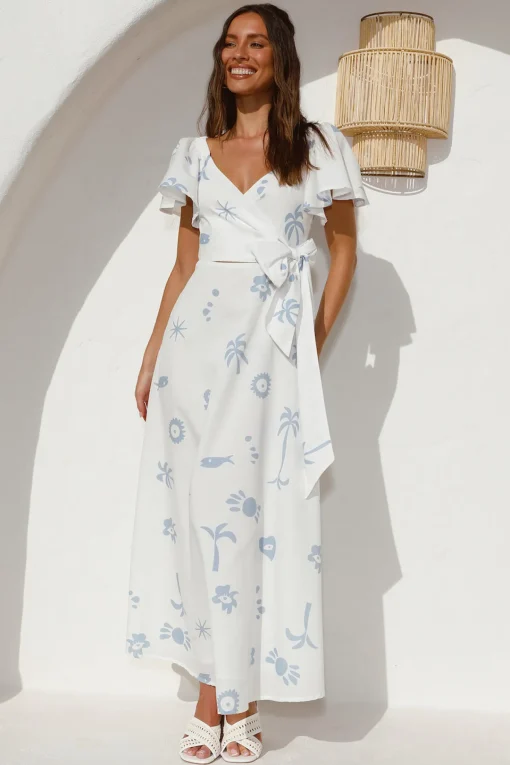 Angel Baby Maxi Dress Blue