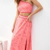 Another Round One Shoulder Crop Top Red