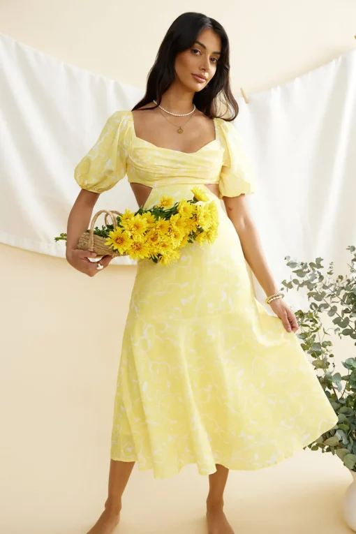 Back From Florence Maxi Dress Yellow