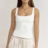 BASE Everyday Staple Singlet Top White