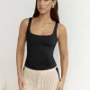 BASE Everyday Staple Singlet Top Black