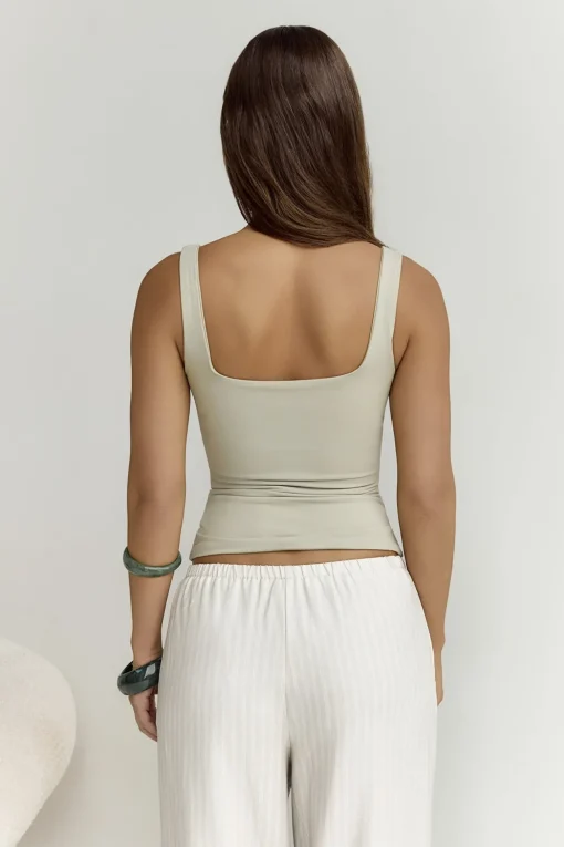 BASE Everyday Staple Singlet Top Sage