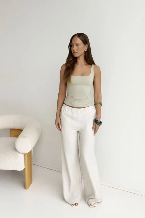 BASE Everyday Staple Singlet Top Sage