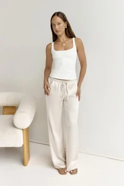 BASE Everyday Staple Singlet Top White