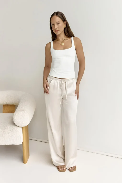 BASE Everyday Staple Singlet Top White