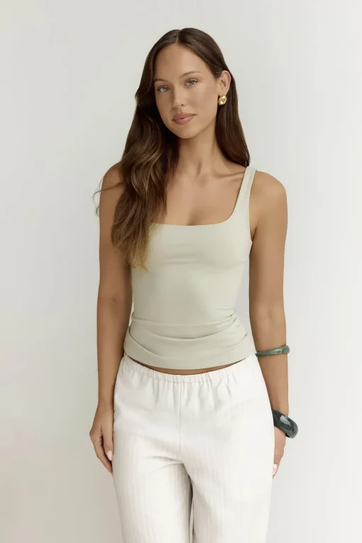 BASE Everyday Staple Singlet Top Sage