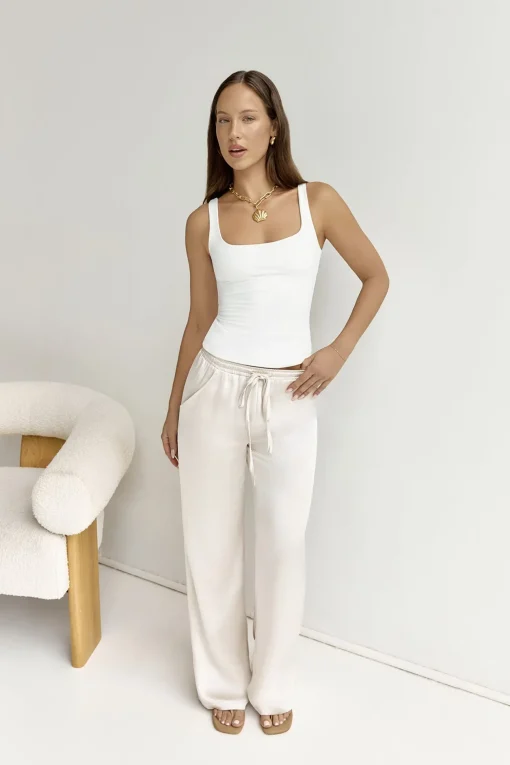 BASE Everyday Staple Singlet Top White