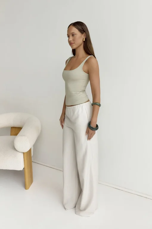 BASE Everyday Staple Singlet Top Sage