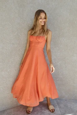 Best Dressed Maxi Dress Orange