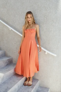 Best Dressed Maxi Dress Orange