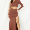 Birds Are Singing Maxi Skirt Brown