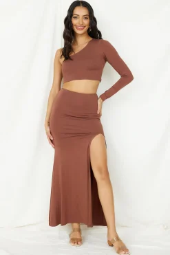 Birds Are Singing Maxi Skirt Brown