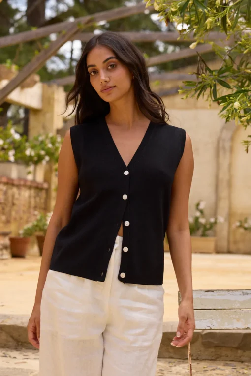 Blair Vest Top Black