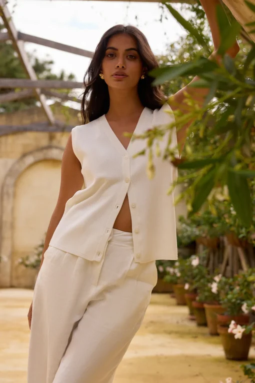 Blair Vest Top White