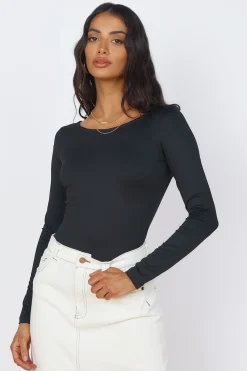 Blooming Beauty Bodysuit Black