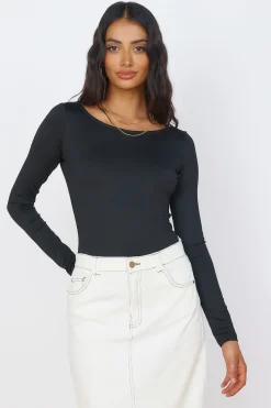 Blooming Beauty Bodysuit Black