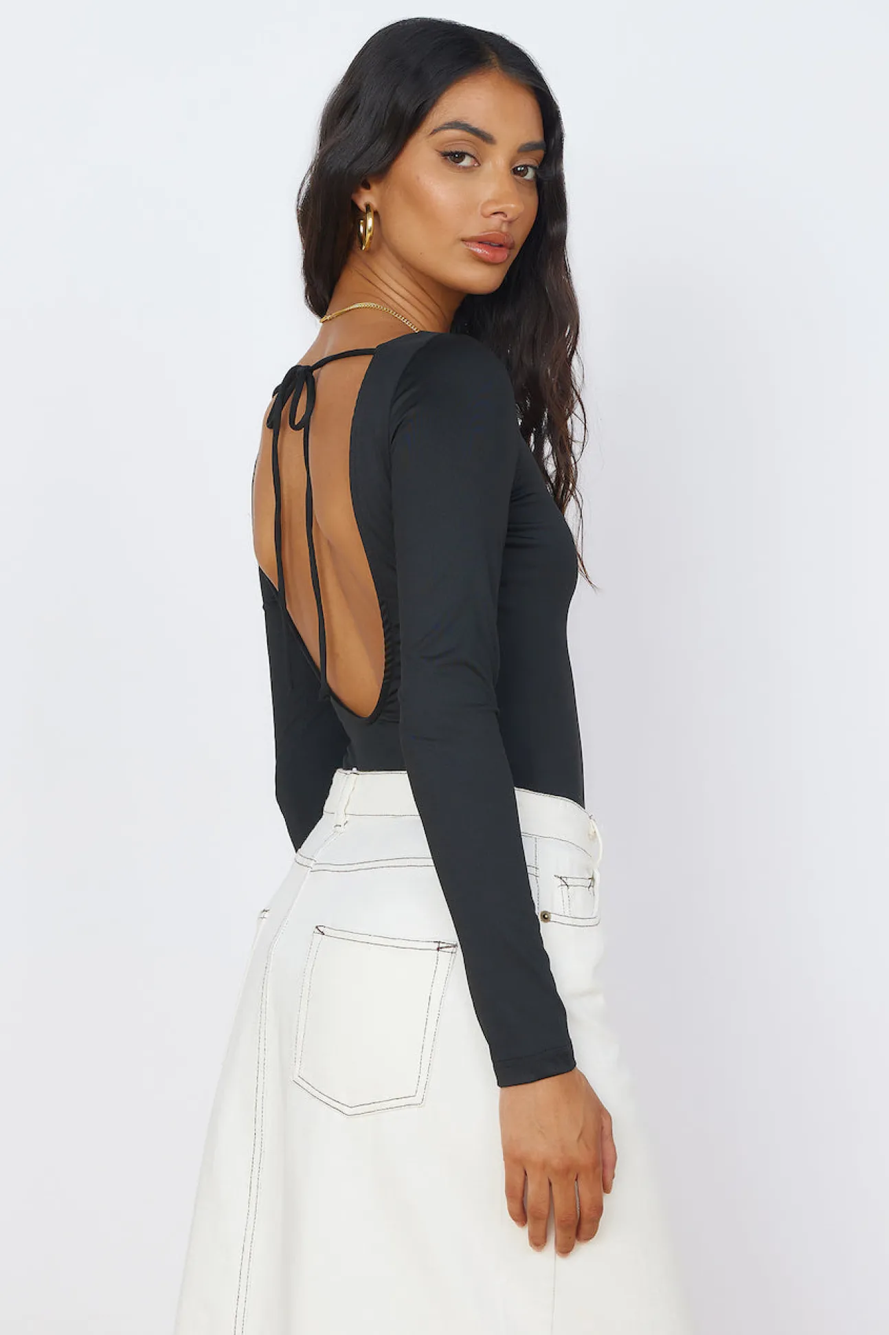 Blooming Beauty Bodysuit Black