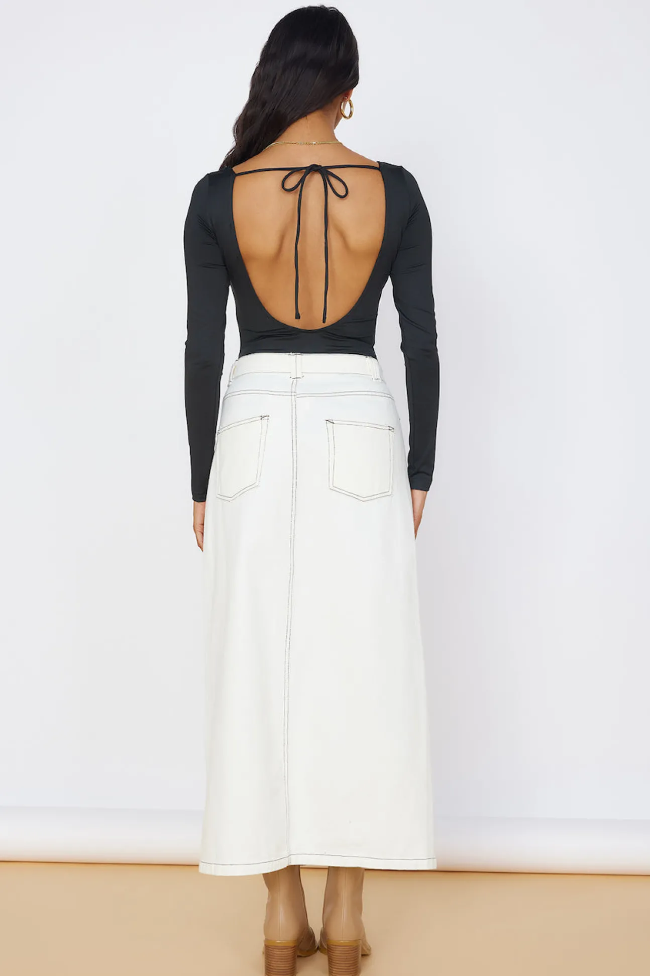 Blooming Beauty Bodysuit Black