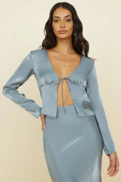 Bouquet of Flowers Top Grey
