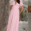 Busy Bee Maxi Dress Pink