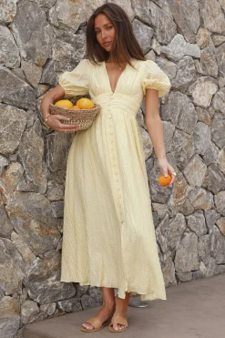 Busy Bee Maxi Dress Yellow