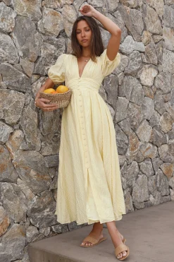 Busy Bee Maxi Dress Yellow