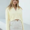 By The Fire Cardigan Yellow