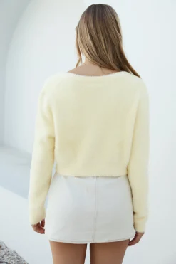 By The Fire Cardigan Yellow