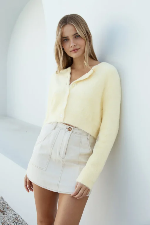 By The Fire Cardigan Yellow