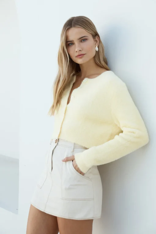 By The Fire Cardigan Yellow