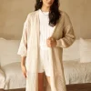 By The Fire Longline Cardigan Beige
