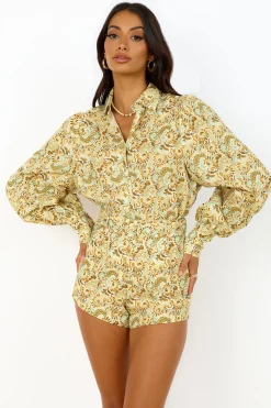 CHARLIE HOLIDAY Harper Shirt Forest Paisly