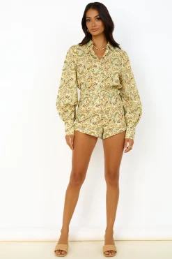 CHARLIE HOLIDAY Harper Shirt Forest Paisly