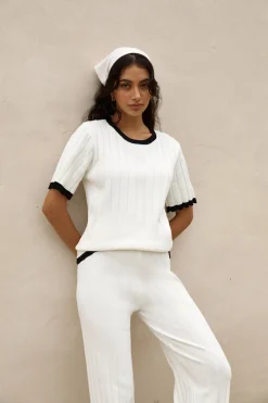 Colder Days Knit Top White