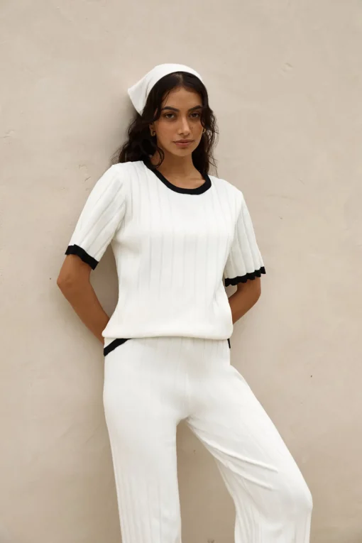 Colder Days Knit Top White
