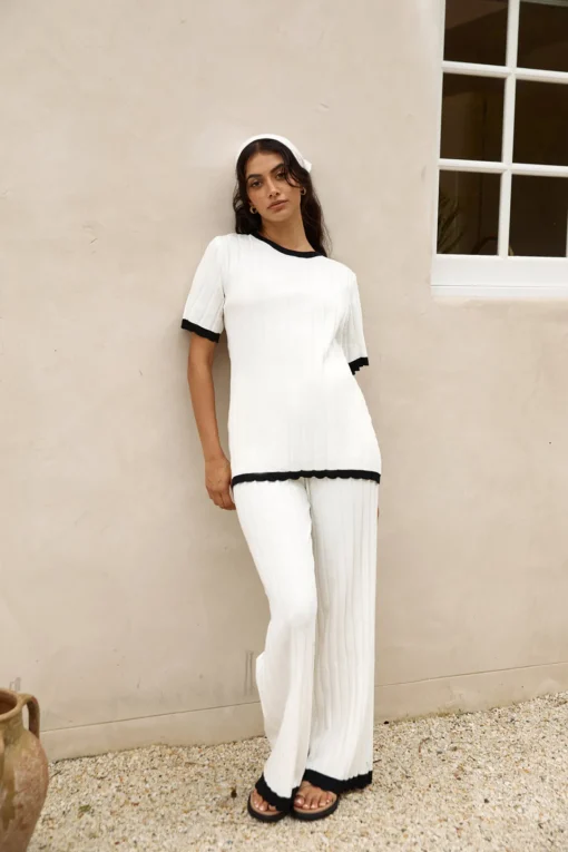 Colder Days Knit Top White