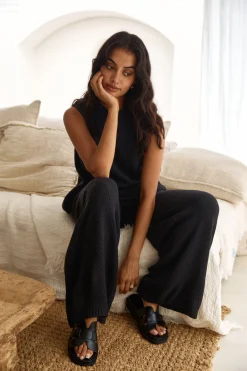 Cozy Evenings Vest Top Black