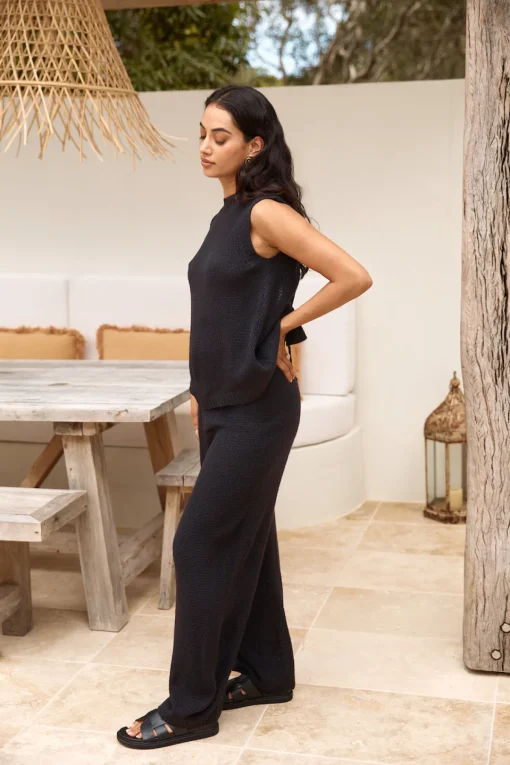 Cozy Evenings Vest Top Black