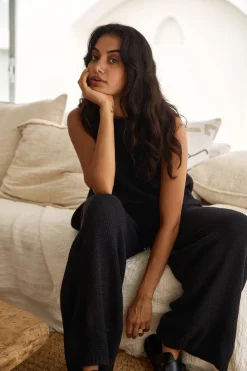 Cozy Evenings Vest Top Black