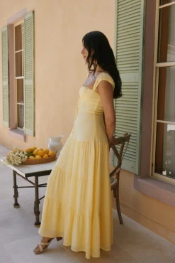 Crystal Waters Maxi Dress Yellow