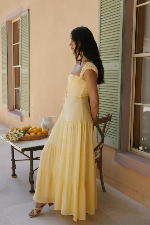 Crystal Waters Maxi Dress Yellow