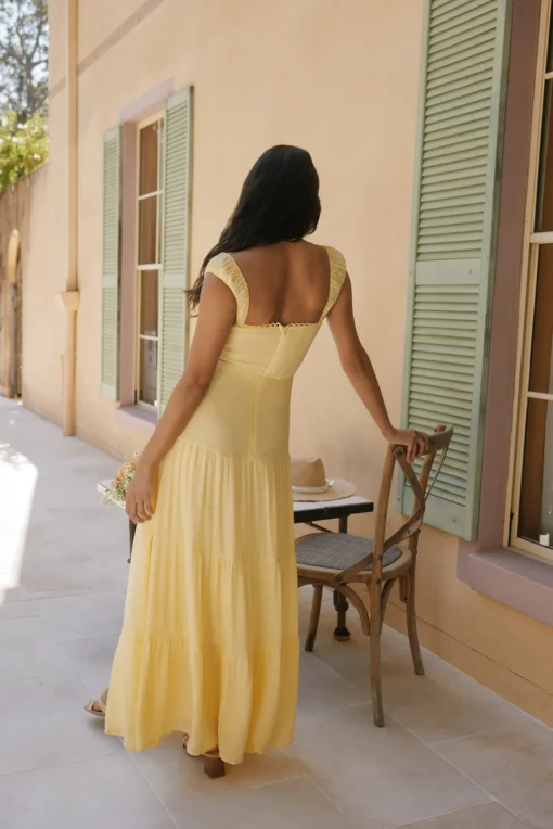 Crystal Waters Maxi Dress Yellow