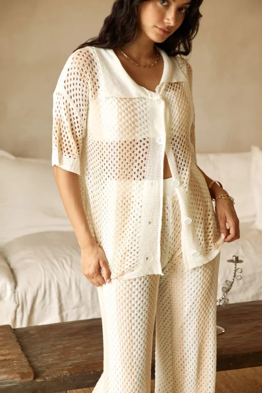 Cusp Of Wander Crochet Set Beige
