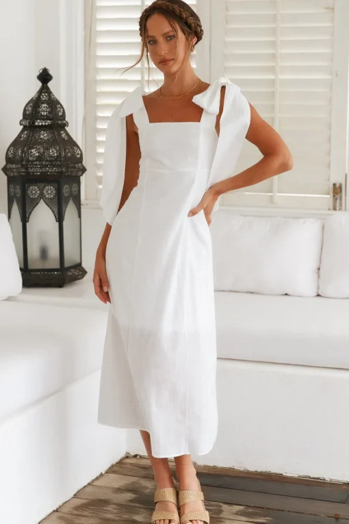 Daily Affirmations Maxi Dress White