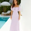 Dainty Cloud Maxi Dress Purple