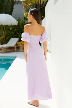Dainty Cloud Maxi Dress Purple