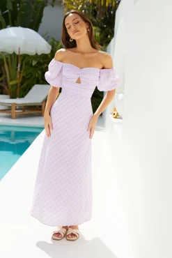Dainty Cloud Maxi Dress Purple