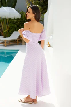 Dainty Cloud Maxi Dress Purple