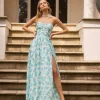 Dainty Events Strapless Maxi Dress Blue